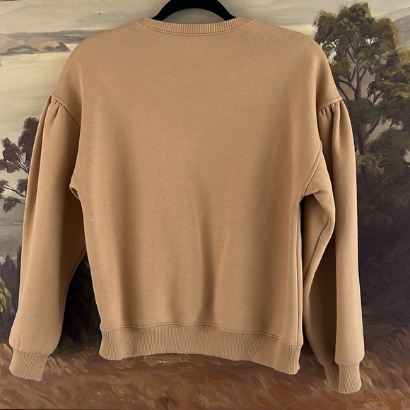 Zara Kids Tan Sweatshirt with Black Bows Size 13-14 - Picture 5 of 5